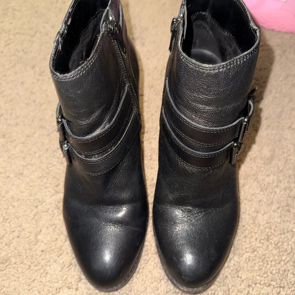 Black Leather Ankle Boots